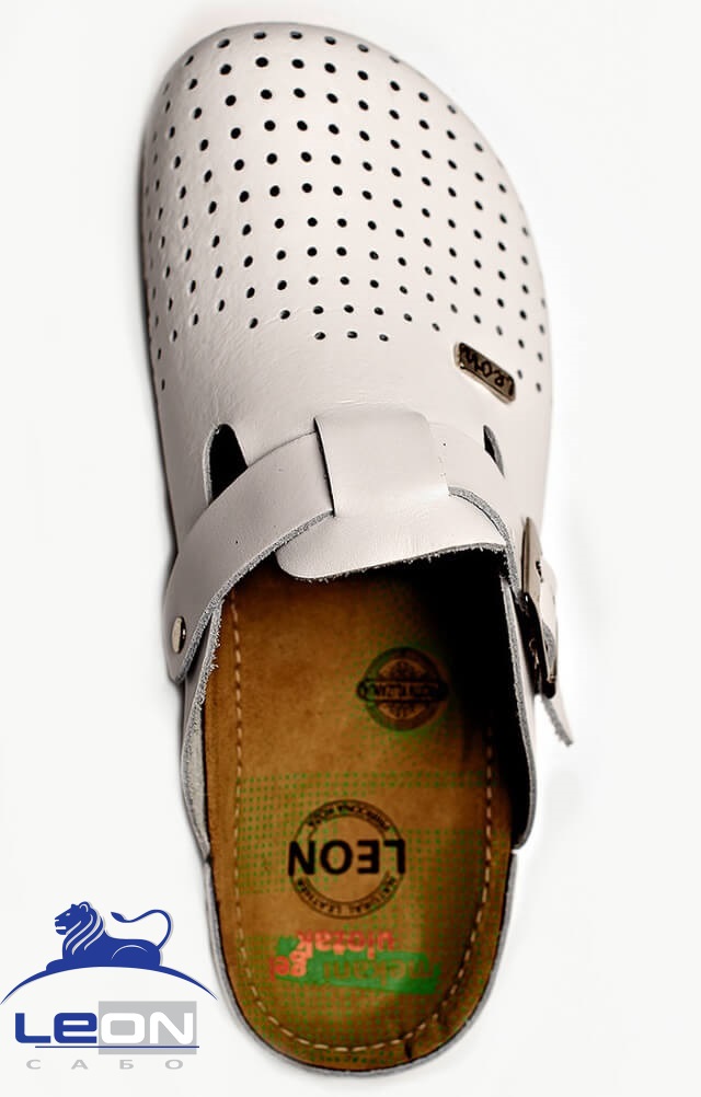 61962 Сабо "Leon" мужские белые LEON  Медицинская обувь  размер 43  - Вид №3