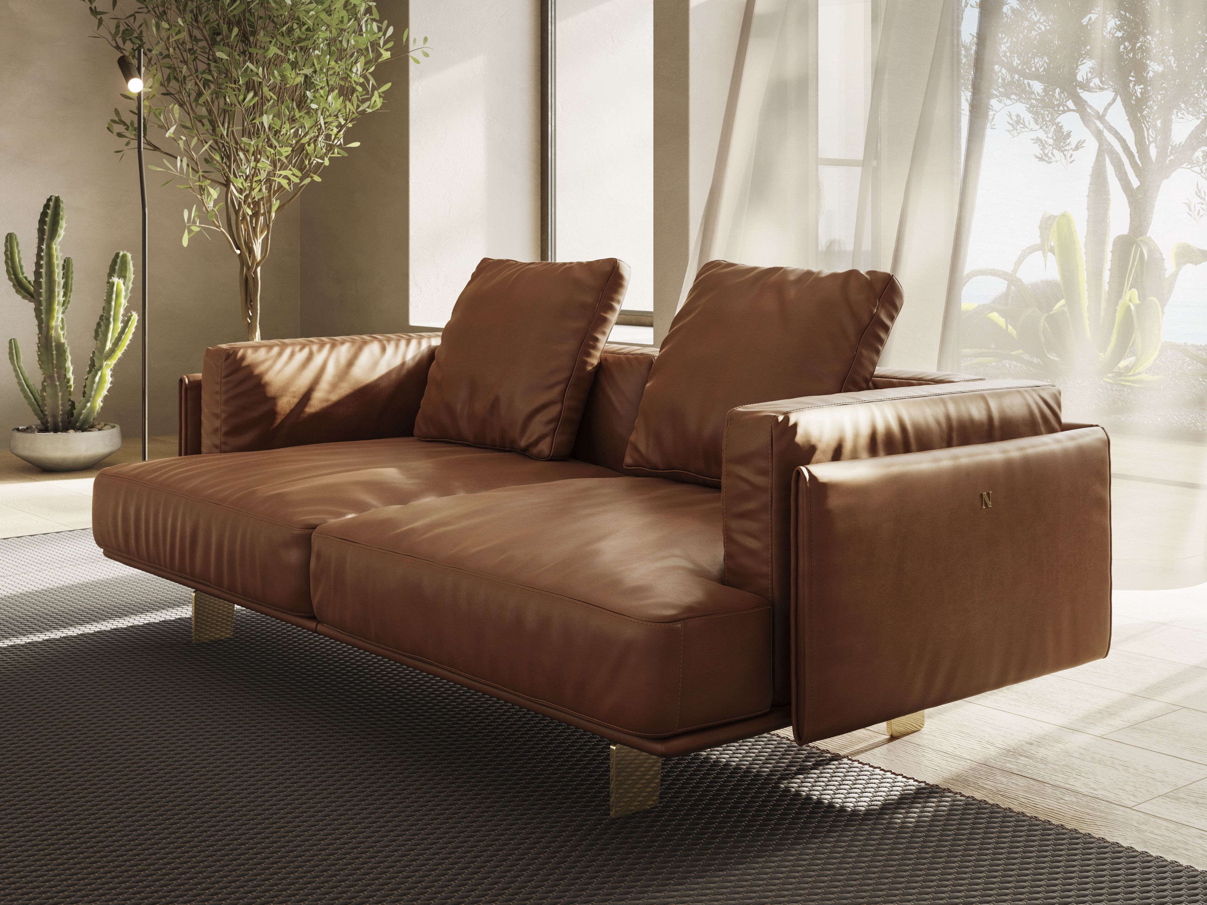 2-местный кожаный диван Natuzzi Italia кампус ARCH-00151678 - Вид №2