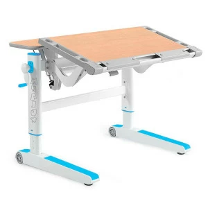 Парта Ergowood-M клен, голубые накладки MEALUX  336102 Бежевый;голубой