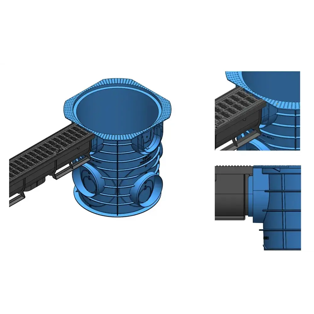 Лоток Standartpark Spark 1 пластиковый 1000x90x90 мм с пластиковой решеткой класса А15 84347367 STLM-2097155  - Вид №7