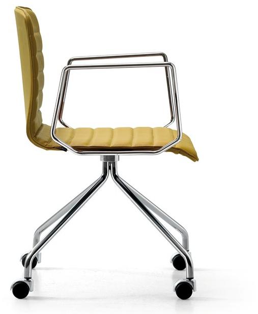 Quinti Sedute Офисное кресло в коже на жердочке с колесами Rudy sun-id-1479057 - Вид №2