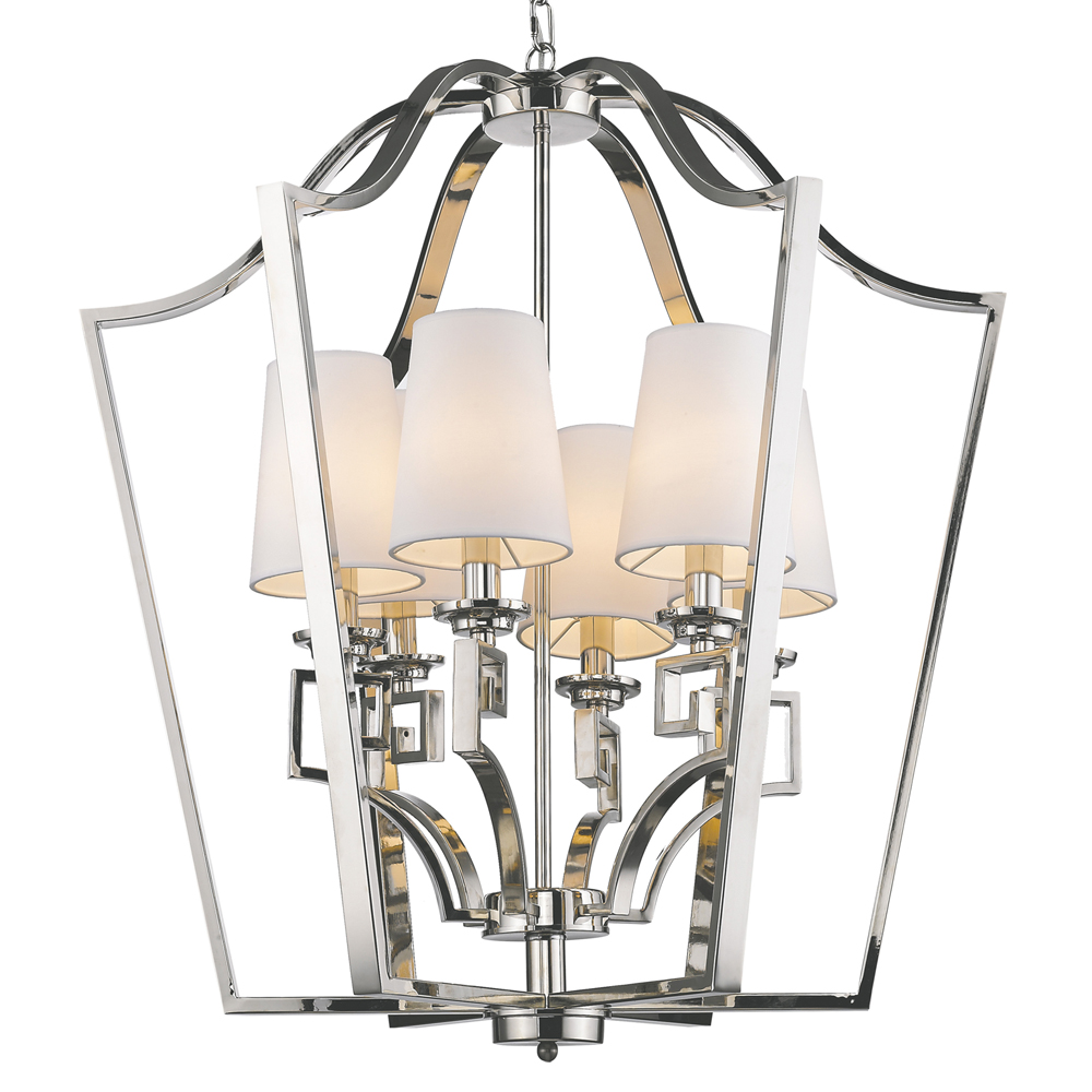 Люстра Presidential 6 от Delight Collection белая/никель KM0701P-6 DELIGHT COLLECTION ДИЗАЙНЕРСКИЕ 247060 Белый  - Вид №1