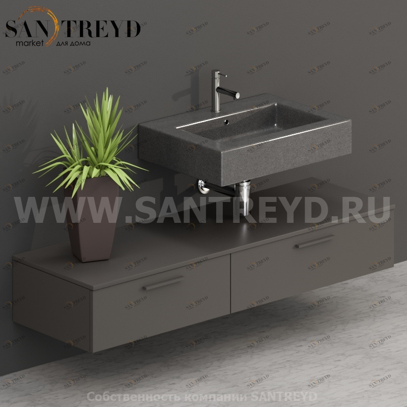 T16052AT2 Столешницы для использования в сочетании с тумбами и открытыми тумбами 160 см серая Globo ARREDO WOOD Италия Ceramica Globo