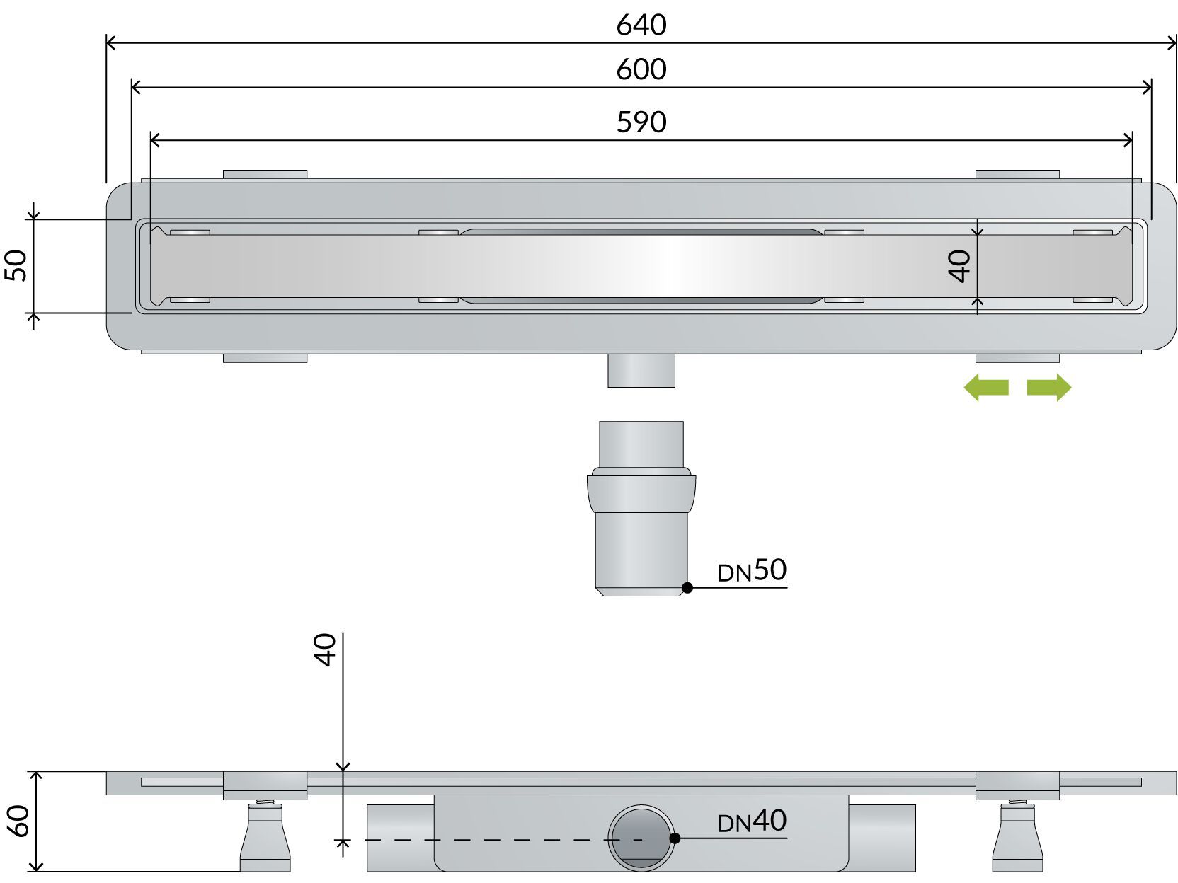 Слив для душа ABS OMP Unseen ARCH-00102032 - Вид №2