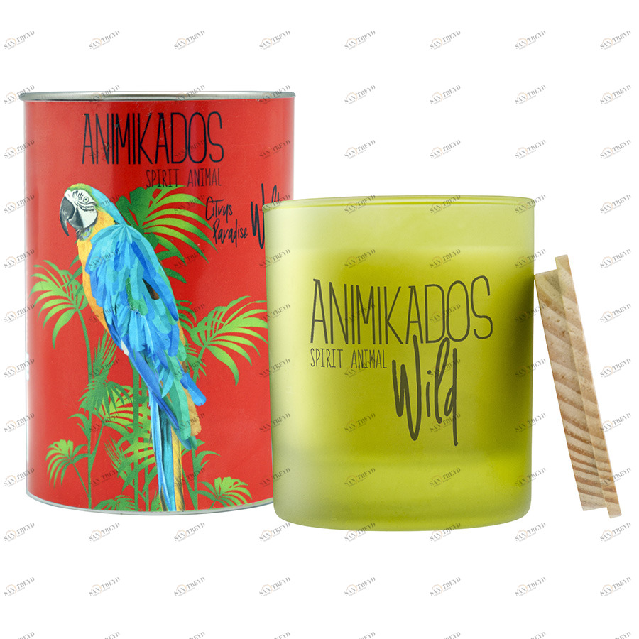 Свеча ароматическая Wild Parrot "Цитрусовый" AMBIENTAIR  00-3894975 Красный 