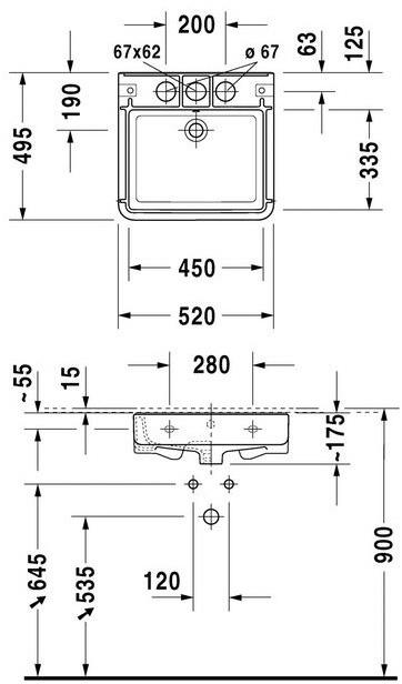 263152 Накладная раковина под столешницу  овальная Duravit Durastyle - Вид №3