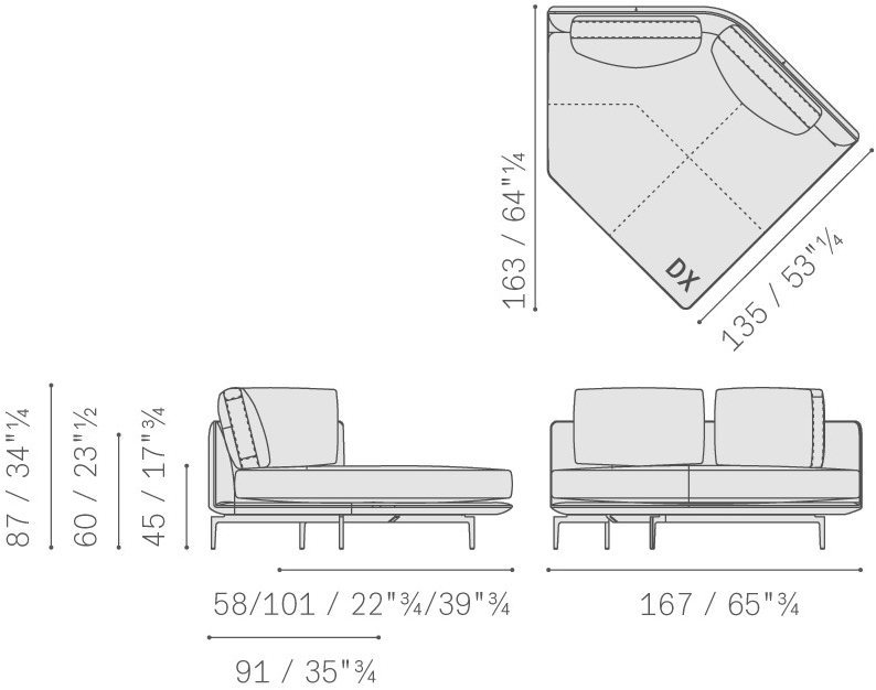 Poltrona Frau Модульный диван из кожи и ткани La collezione - divani e poltrone sun-id-1487212 - Вид №25