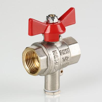 VT.247.N.04 Кран шаровой для подключения датчика температуры Valtec 1/2"  - Вид №3