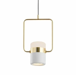 Светильник подвесной 24х16 см белый с золотом Delight Collection 9926P/1/gold DELIGHT COLLECTION ДИЗАЙНЕРСКИЕ 00-3882344 Белый;золото