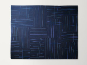 Квадратный ковер из войлока с геометрическим рисунком