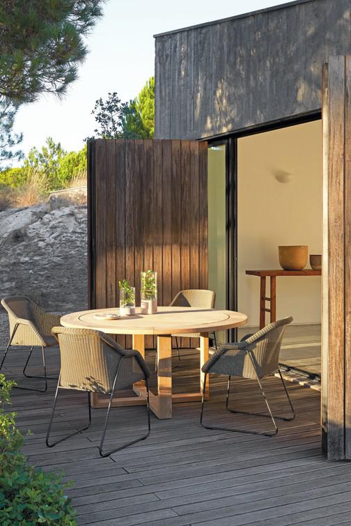 Обеденный стол из teakа 120см x 120см Manutti Siena MNST864 - Вид №3