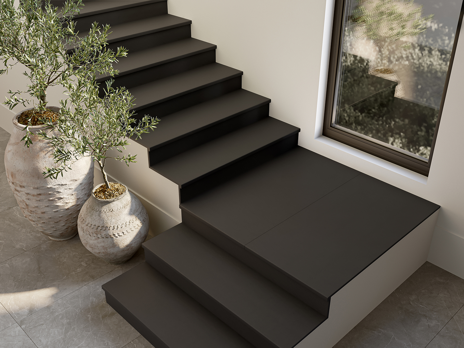 Черный бриллиант интерьера: керамический слэб STAROTECH MATT STP-ST318 INCOLOR - Вид №2