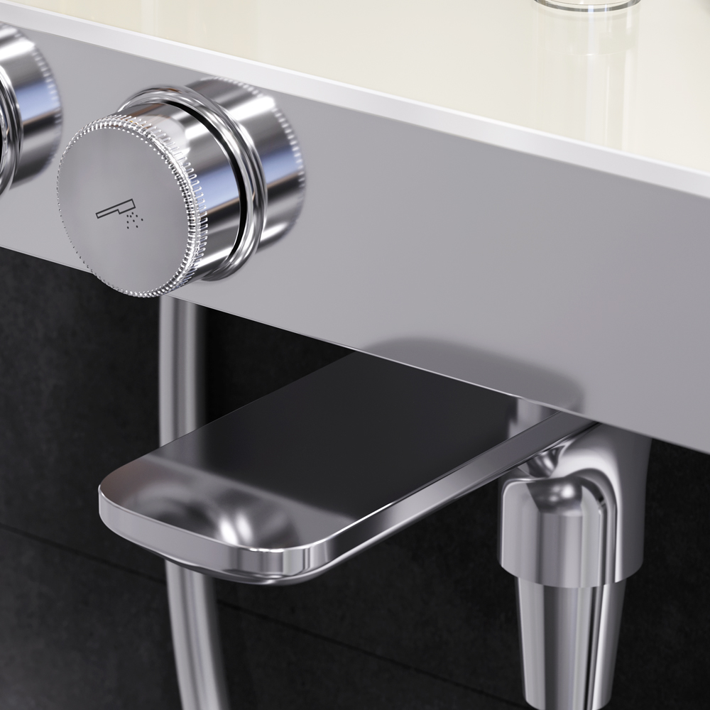 F0750A500 Inspire V2.0 душевая система набор: см-ль д/ванны/душа с термостатом верхний душ d 250 AM.PM Inspire 2.0  - Вид №5