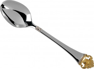 65887 Robbe&Berking Ложка для сахара Robbe&Berking "Розенмустер" 12,9см (серебро 925+позолота) Серебро 925