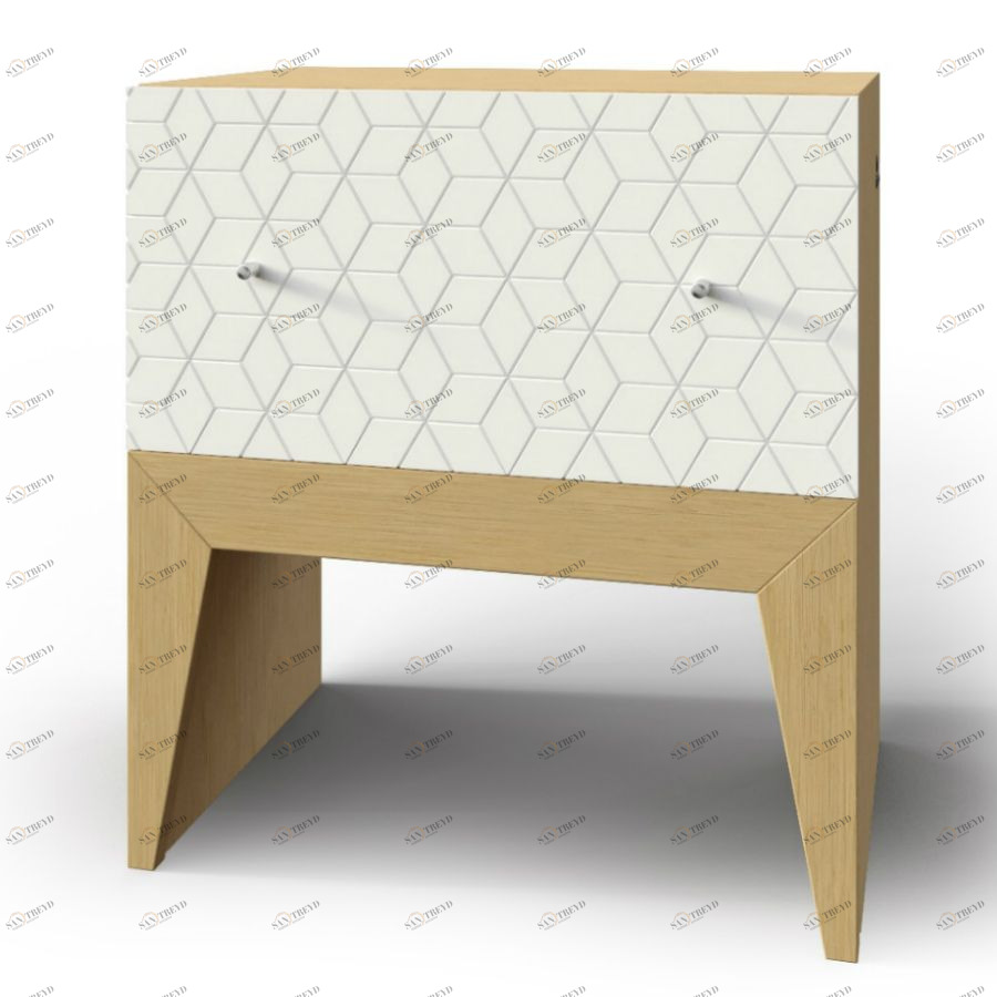 Тумба Still, 1 ящик, дуб, рисунок ромб BraginDesign BR0265Б