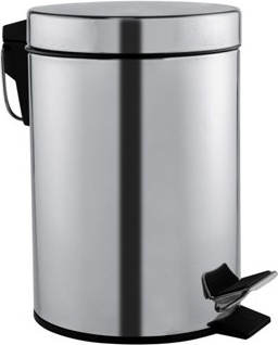 PP1305CS Круглая корзина с педалью объемом 5 литров. mediclinics 
