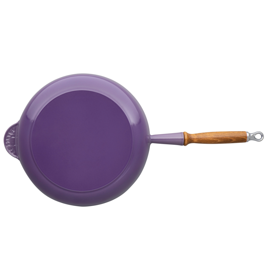 Сковорода чугунная с деревянной ручкой Le Creuset, Ø24 см, фиолетовая 20058247220460 - Вид №5