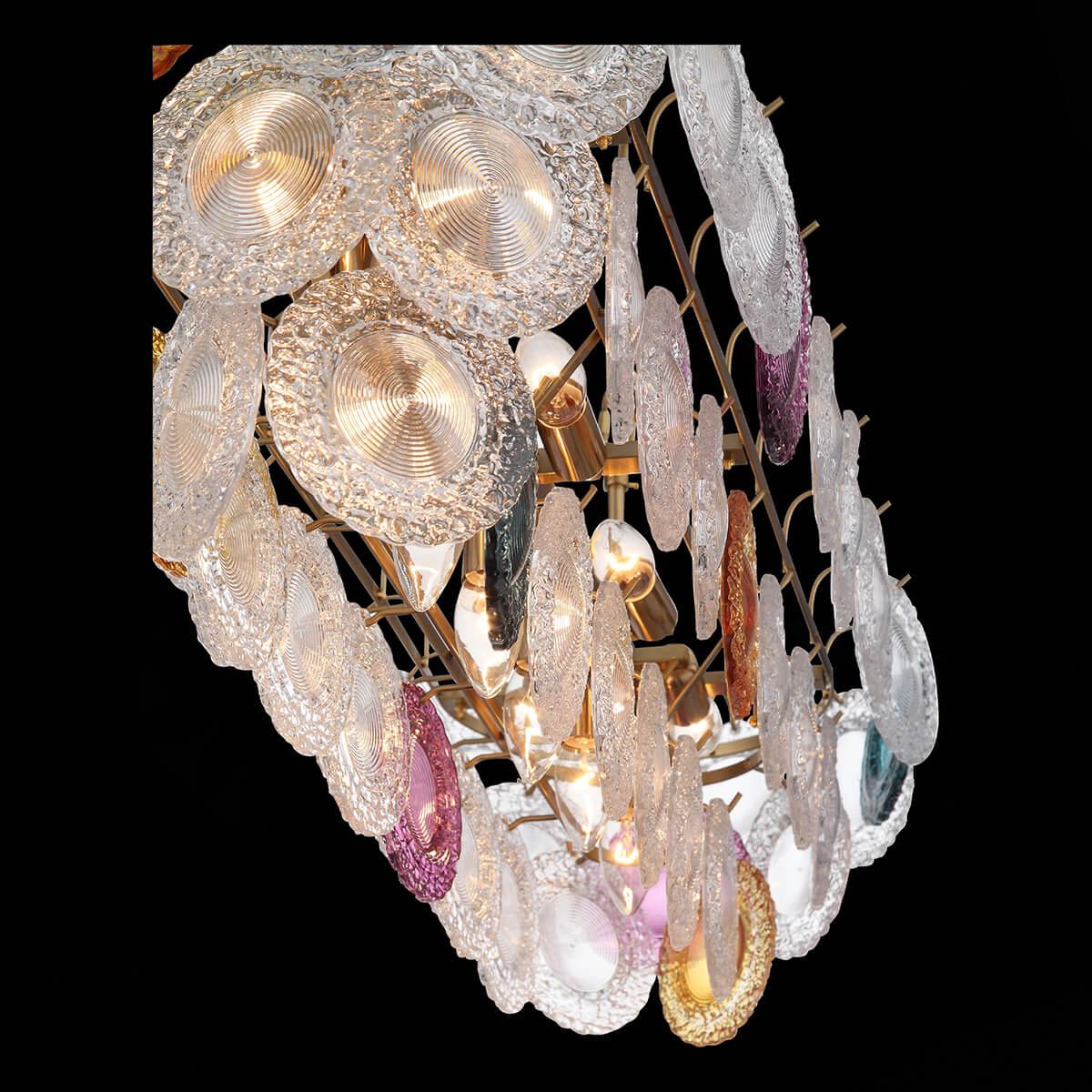 Люстра подвесная разноцветная ST Luce Coneli SL420.203.14 ST LUCE ДИЗАЙНЕРСКИЕ, CONELI 00-3834384 Золото;разноцветный  - Вид №1