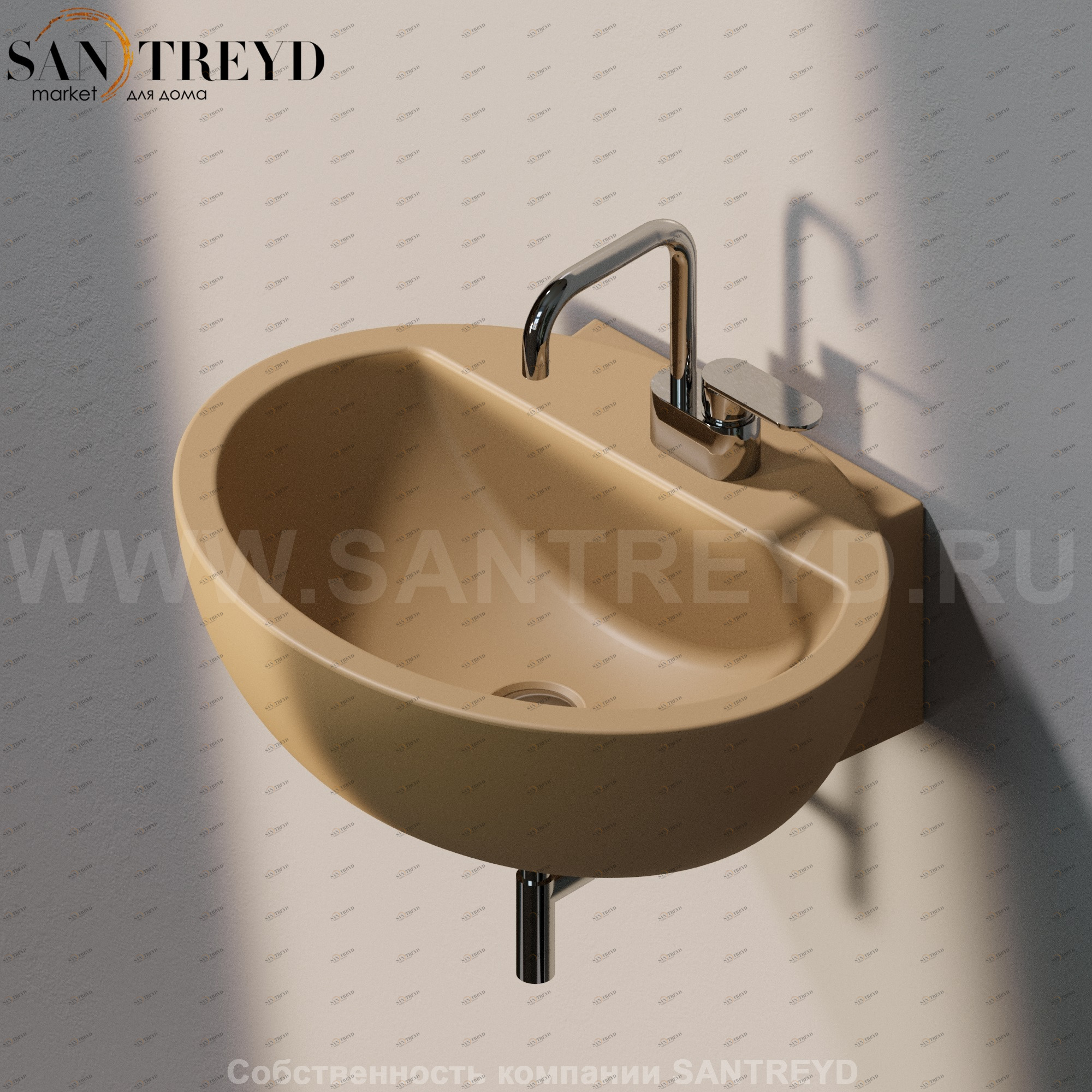 DP4819004 Подвесная раковина настенная овальная Ceramica Flaminia Dip