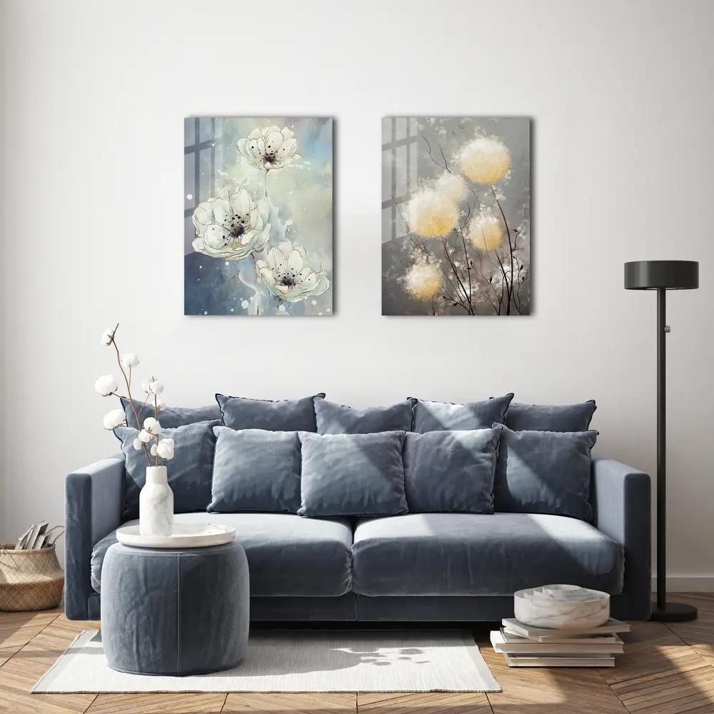 Картина на стекле Воздушные цветы 1 60x80 см 85283030 STLM-2000198 ARTABOSKO  - Вид №4