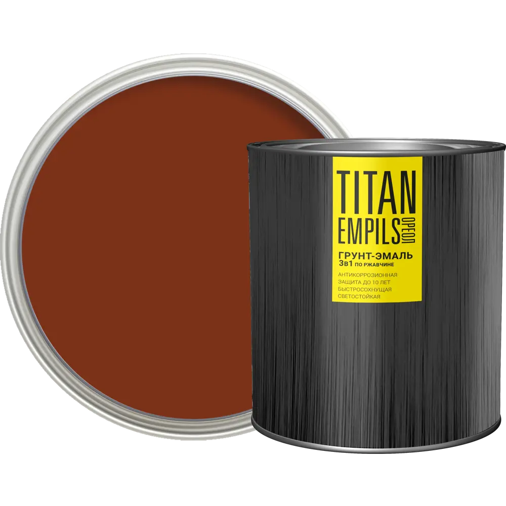 Грунт-эмаль по ржавчине Ореол Titan цвет красно-коричневый 2.7 кг 84439774 STLM-2204454 