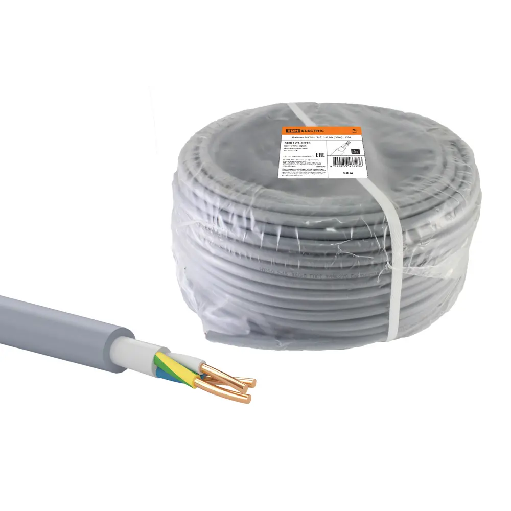Кабель Tdm Electric NYM 3x1.5 50 м ГОСТ цвет серый 84574118 STLM-2059044  - Вид №2