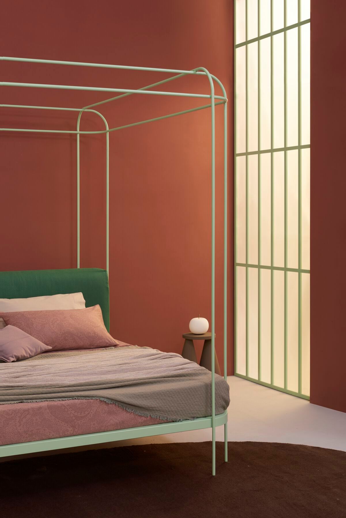 Двуспальная кровать из кованого железа с мягким изголовьем Lispi DEHORS ARCH-00035693 - Вид №2