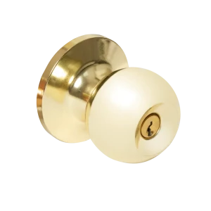 Дверная ручка-шар Фабрика замков с ключом-фиксатором золото 89347004