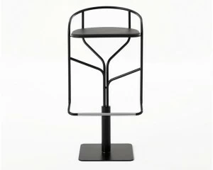 Desalto Стул поворотный стальной с подставкой для ног Ike