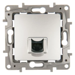 Розетка компьютерная Legrand Etika RJ45 UTP категория 6 алюминий 17357006
