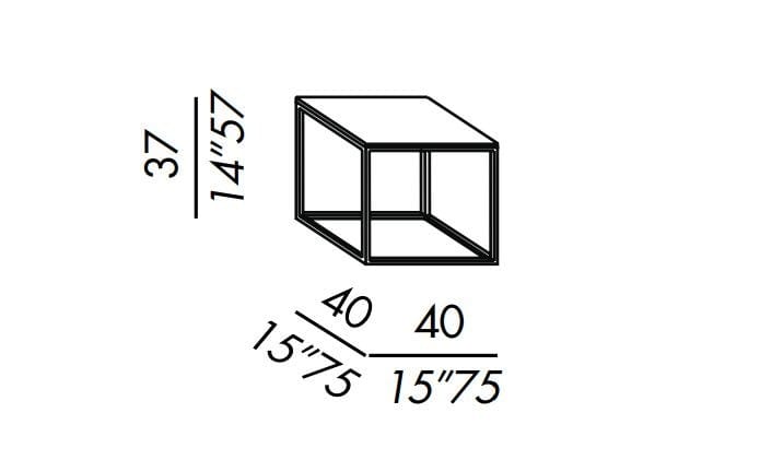 Квадратный металлический журнальный столик Meridiani Hardy ARCH-00142785 - Вид №4