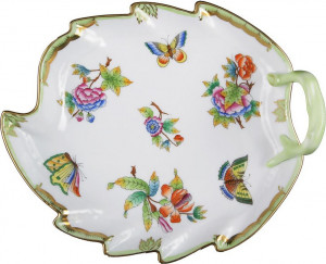 47814 Herend Блюдо - лист 20см "Виктория" Фарфор