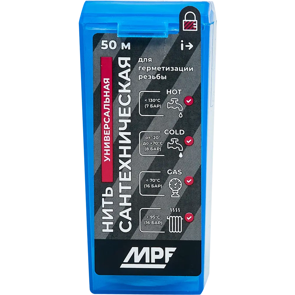 Сантехническая нить Santreyd MPF для герметизации резьбы 50 метров 86867051 STLM-0072248