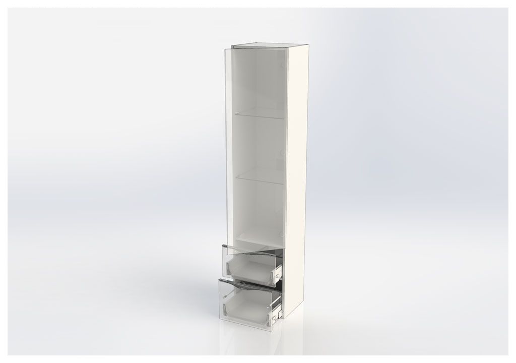 Шкаф-пенал для ванной Aquanet Эвора 40 дуб антик 00182999 - Вид №7