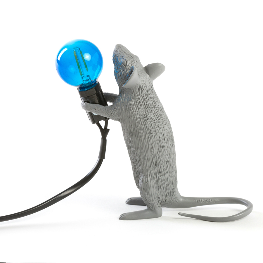 Светильник настольный Mouse Lamp Standing, серый Seletti 14938 - Вид №5