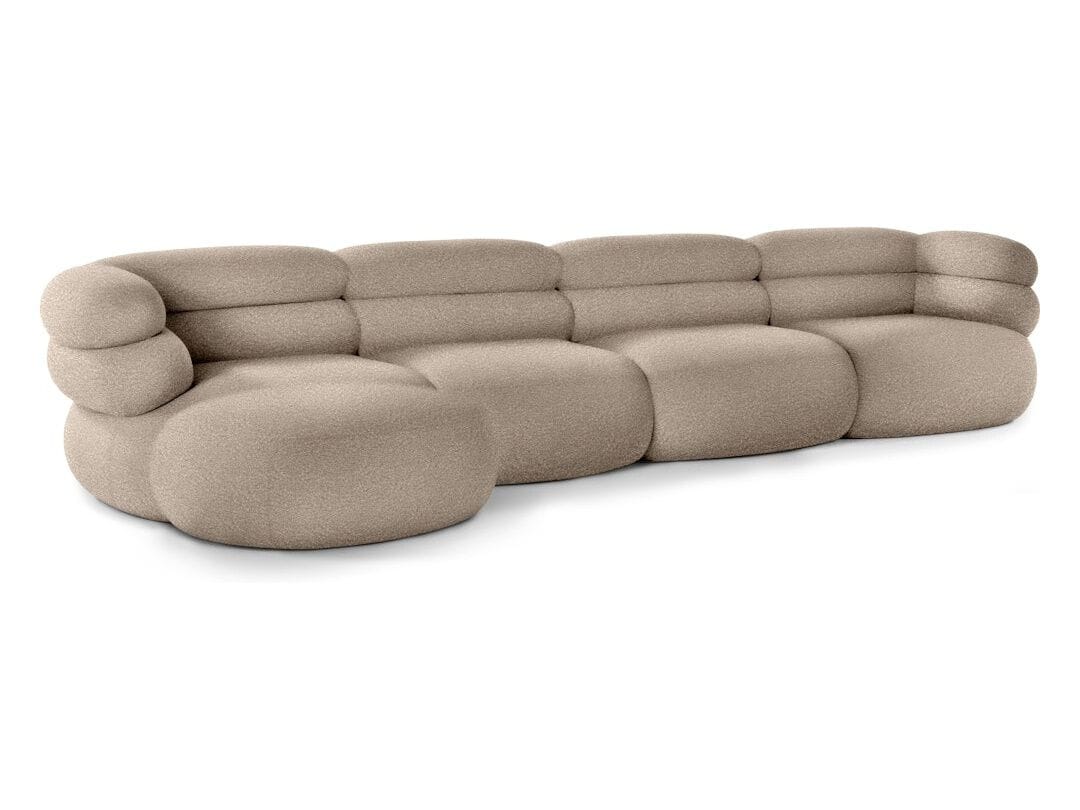 4-местный модульный тканевый диван с полуостровом Knoll Biboni ARCH-00121708 - Вид №2