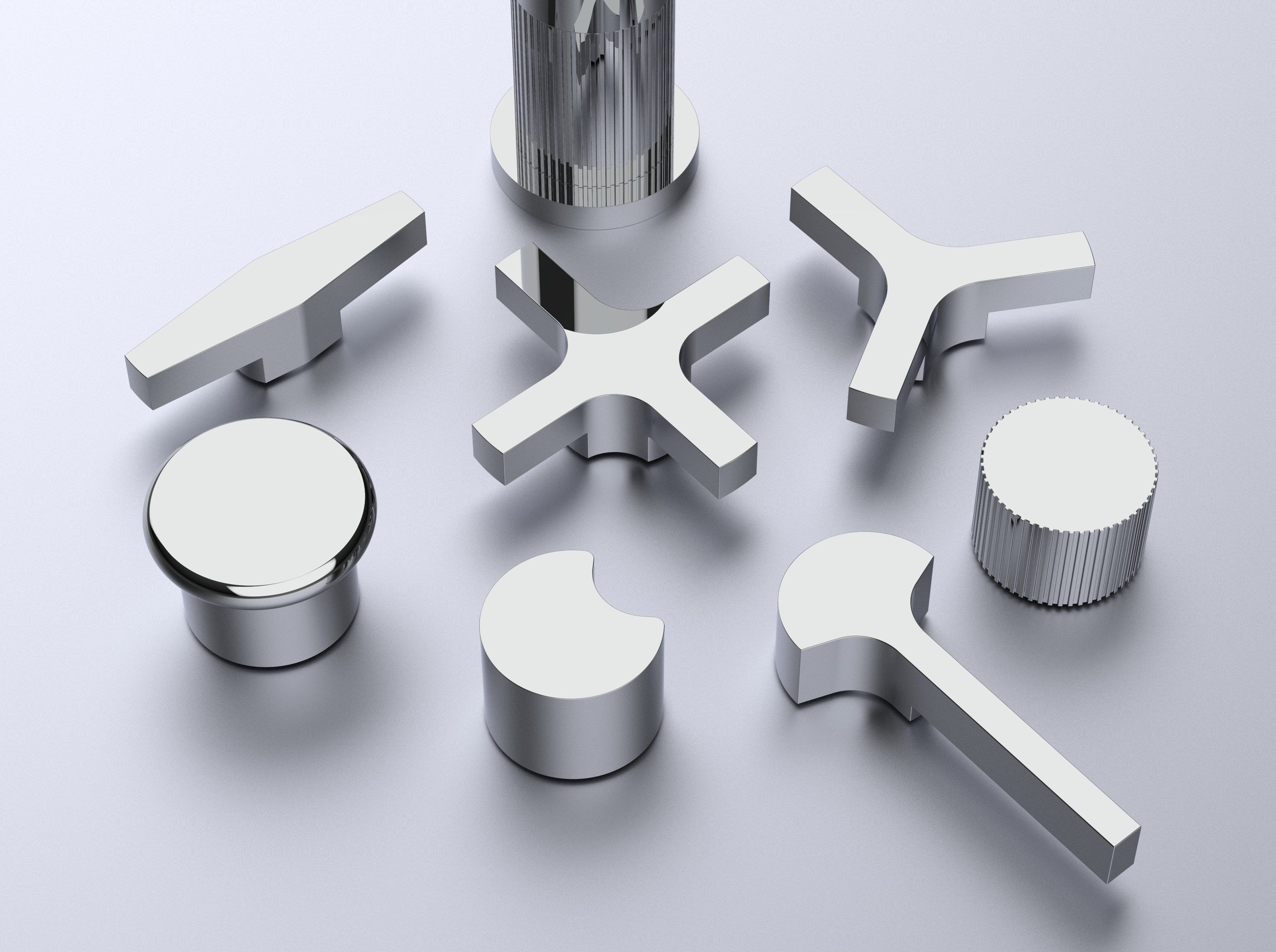 Смеситель для раковины с 3 отверстиями и отдельными розетками RUBINETTERIE STELLA ARCH-00044352 - Вид №3