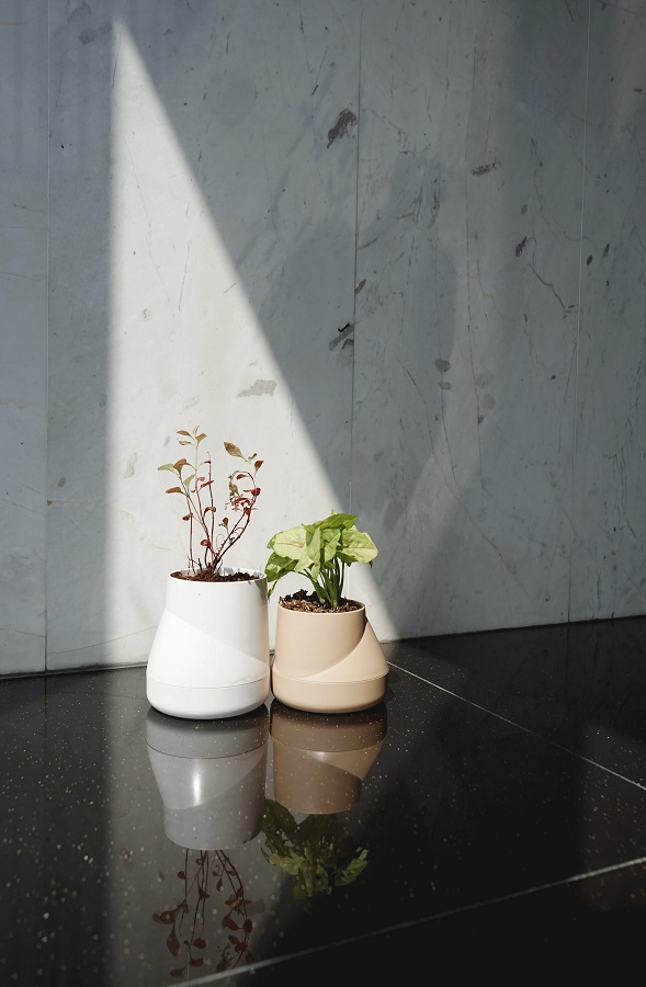 Горшок цветочный Hill Pot, большой, белый Qualy QLX20002WH - Вид №2