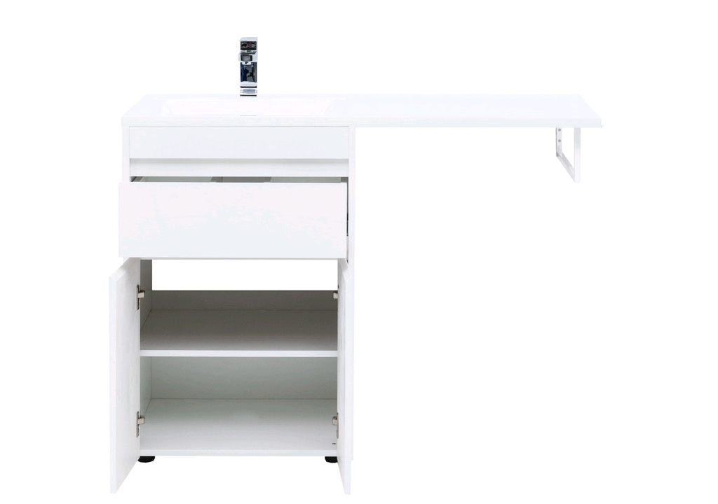 Тумба с раковиной Aquanet Токио 120 L белый (напольная, 1 ящик, 2 дверцы) 0023774500235499 - Вид №8