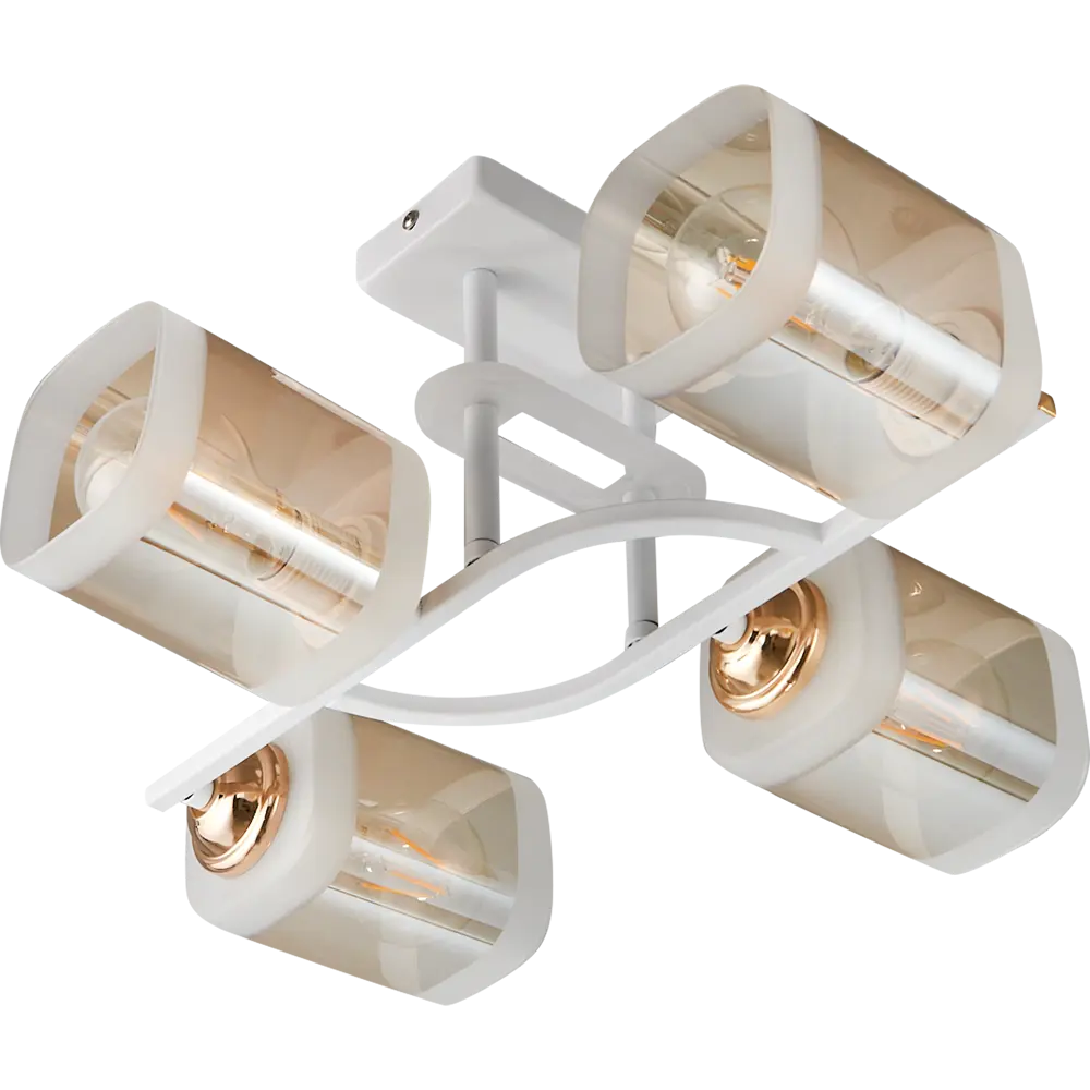 Потолочная люстра Jlight Kira 3137/4C E27 60 Вт, цвет белый/золото 83279072 STLM-2113891 