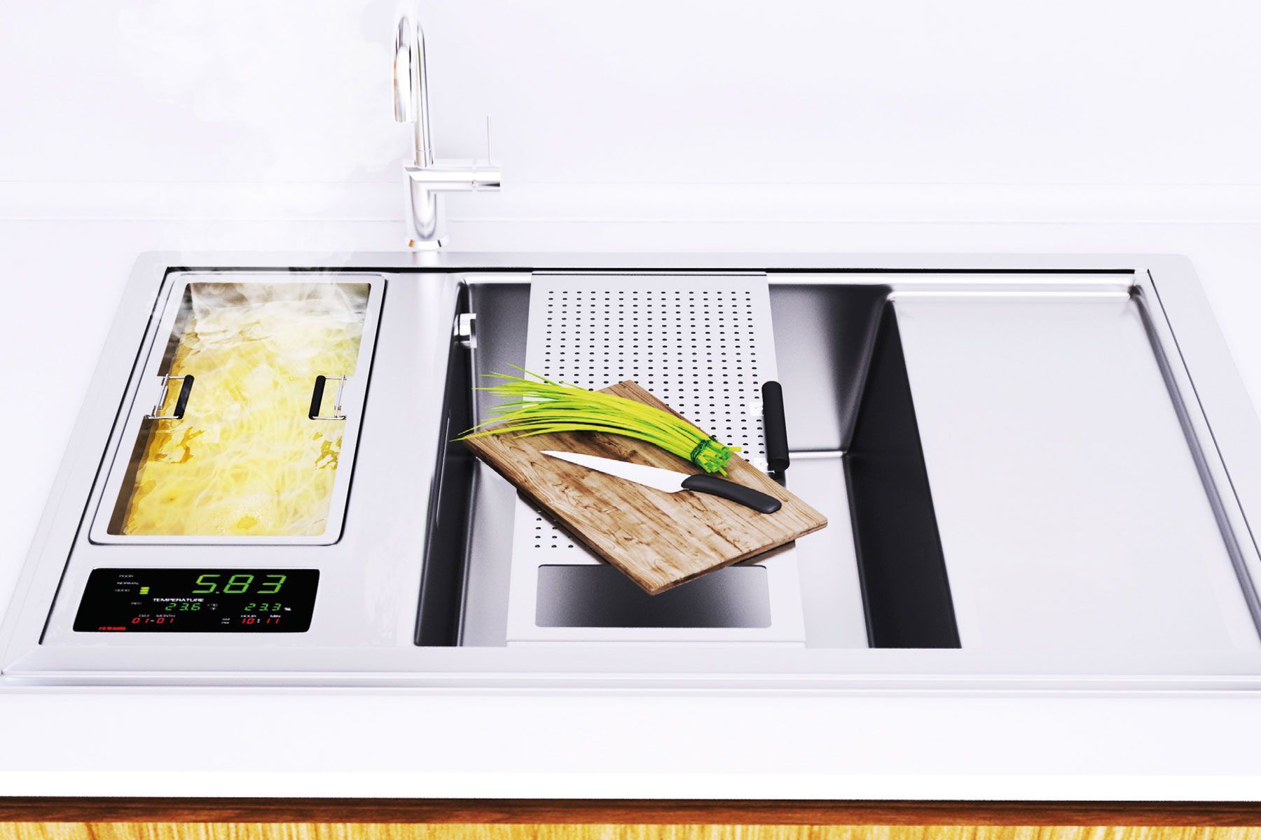 Встраиваемая раковина со встроенной ванной Для приготовления макаронных изделий Concepticon SINKOOK ARCH-00119348 - Вид №1