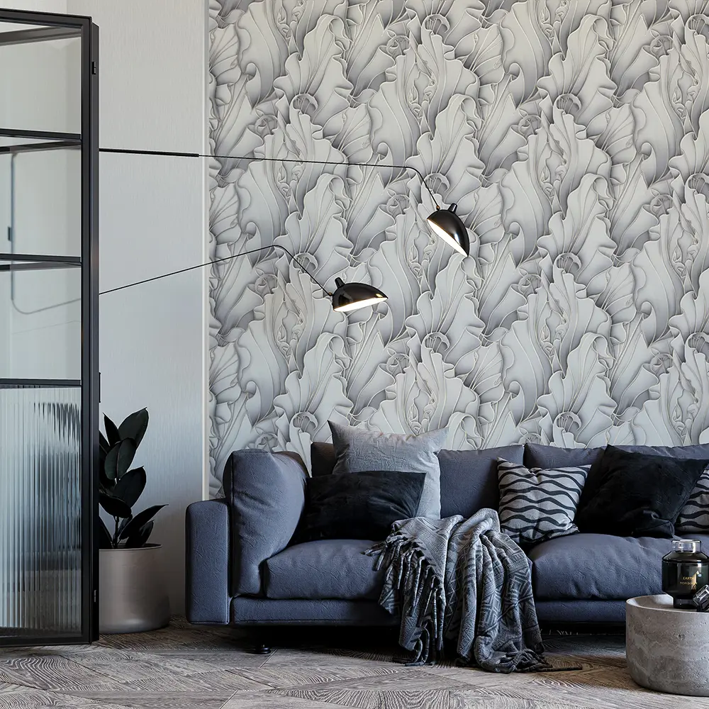 VOG COLLECTION Bolivi - флизелиновые обои черно-белые для стильного интерьера 89364962 Bolivia STLM-0829432 - Вид №1