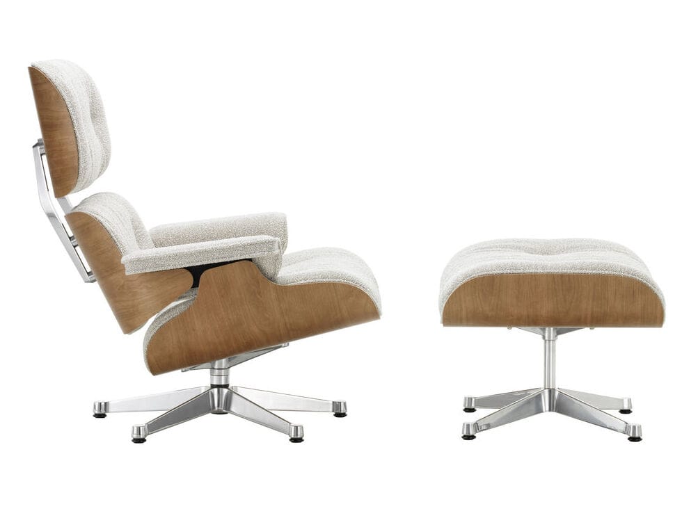 Тканевое вращающееся кресло с подставкой для ног VITRA Eames Lounge Chair ARCH-00010548 - Вид №1