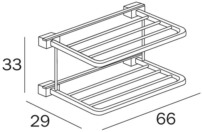 INDA® Полка для ванной из металла Logic A33690 - Вид №2