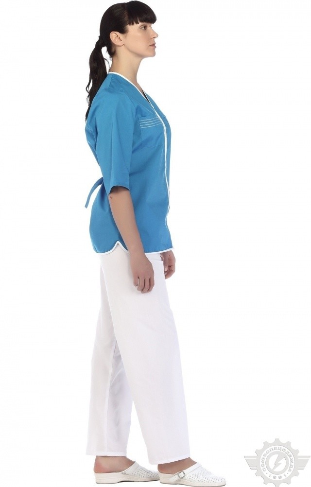 66180 Куртка "Сервис" темно-голубая  Медицинская одежда  размер 48/158-164 Спецодежда  - Вид №8