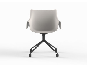 Вращающееся кресло на колесиках с подлокотниками