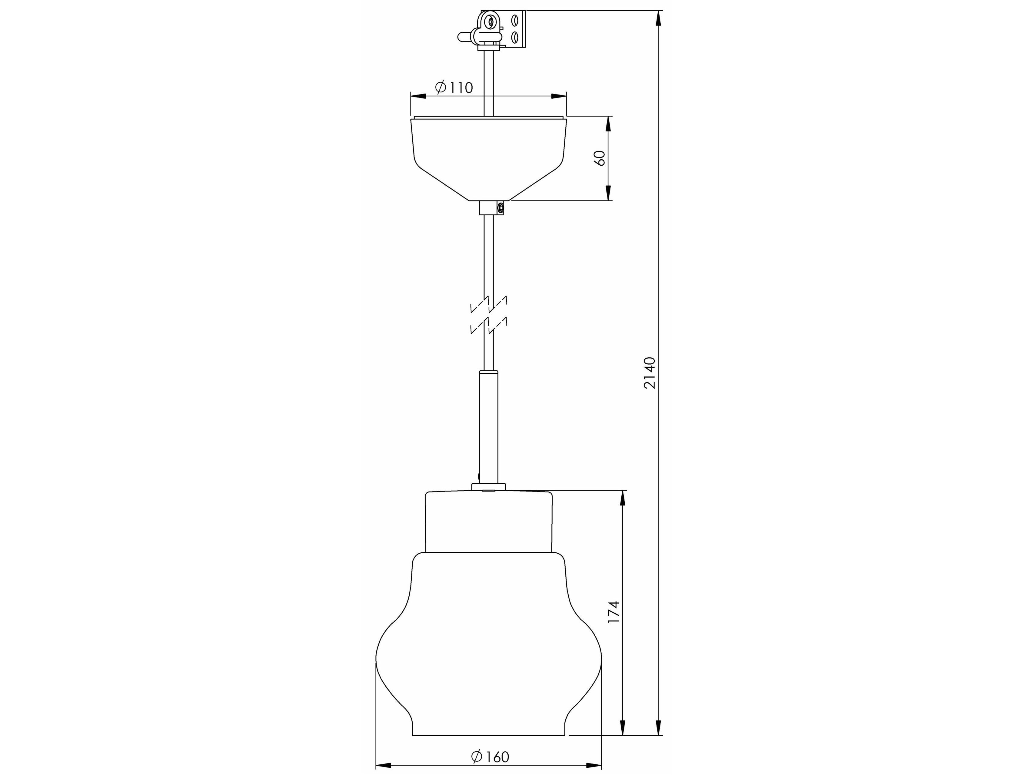 Стеклянный подвесной светильник Ifö Electric Smycka ARCH-00075588 - Вид №3