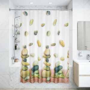 Штора для ванной комнаты «Torre» 180x180 см цвет белый