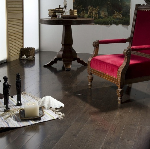 Инженерная доска Coswick Классическая Угольный 127мм Лак Дуб Селект (Гладкая) 600…2100х127 мм 11541107 - Вид №6