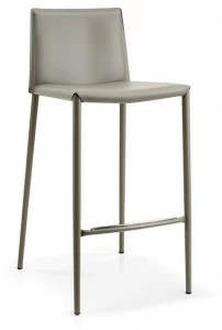 Febal Casa Высокий кожаный табурет с подставкой для ног Boemia